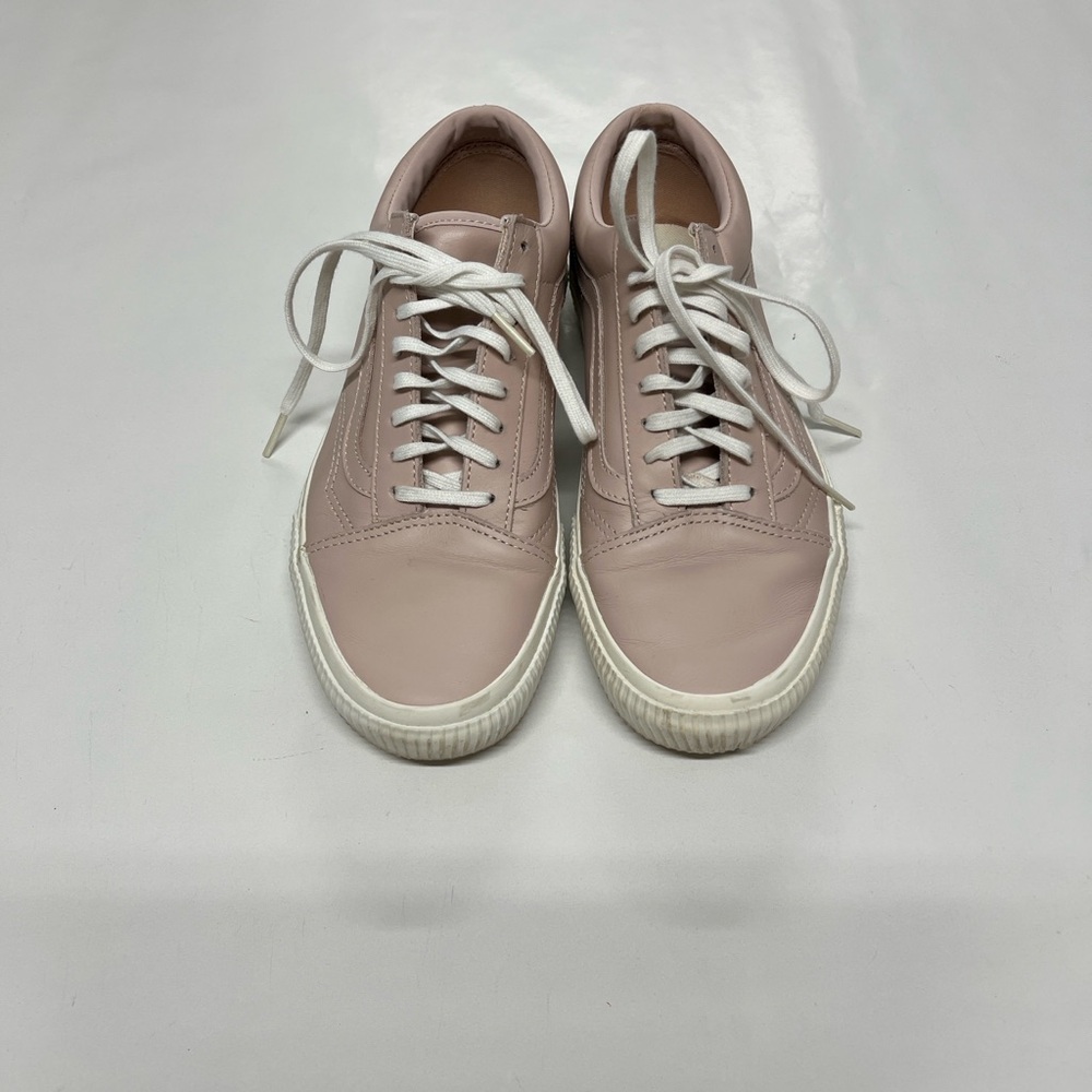 Vans Old Skool Embossed Sidewall Sepia Rose Pink Leather Shoes women's size 9